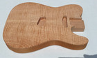Tele Cherry Guitar Body W  Flame Maple Top  Single Coils  Free Shipping 