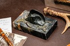 Napoleon Hat French Militaria Antique Marble Bronze Paperweight Desk Inkwell