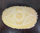 Gorgeous Antique French Tambour Creamy Lace Pillow 15 X 6  X 22 