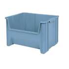 Akro-mils 13018blue Hang   Stack Storage Bin  Plastic  Blue  12 1 2 In H  16