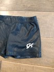 Gk Elite Girls Shiny Tight Black Compression Gymnastics Dance Shorts  Size  Cm M