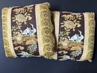Pair Vintage Asian Chinese Inspired Decorative Pillows Rare Mcm Mid Century