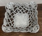 Arthur Court Grape Basket Bowl 12  Square Open Weave Vines 1996 Vintage Fruit