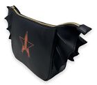 Jeffree Star Cosmetics Exclusive Faux Leather Halloween Bat Makeup Bag In Black