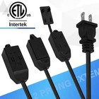 2 Prong Extension Cable 10 Ft Extra Long Power Cord With 3 Outlets Flat Multi   