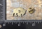 Vintage Bison Buffalo Animal Wildlife Enamel Lapel Hat Pin Badge