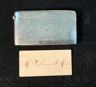 Antique Sterling Silver H v Pithey   Co Business Card Case - Marked   Monogramed