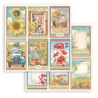 Sunflower Art - Stamperia 8  X 8  Paper Pad 10 pk Mixed Media Scrapbook