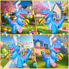 6ft Easter Inflatables Outdoor Decoration Inflatable Dinosaur With Egg  Built In