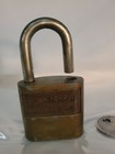 Vintage Slaymaker Cylinder Rustless Padlock Brass With Key  Lock Works 