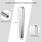 Beer Tap Handles  2 Pcs Commercial 304 Stainless Steel Draft Beer Keg Tap Handle