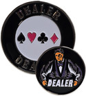 2  Metal Poker card Game Dealer Button
