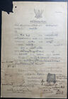 Set Of 2 Thailand Legal Documents Covers Revenue Tax Stamps Finger Prints