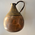 Gundert Lapis Lazuli Pitcher Copper Brass Antique Hammered With Handle