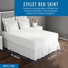 Ruffled Eyelet Bed Skirt Dust Ruffle King Size 14  Drop White