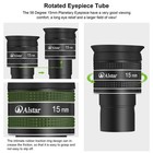 Alstar1 25 Inch Telescope Eyepiece - 58 Degree 15mm Planetary Eyepiece For Te   