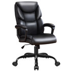 Executive Leather Office High Back Desk Chair Task Computer Rolling Wheels