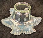 Antique Art Nouveau French Opalescent Glass Lamp Shade Tulip  Bell Flared Rim