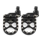 Motorcycle Foot Pegs Adjustable Pegs Floorboards Fit For Harley Dyna Fat Black