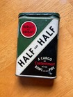 Collectible Small Pocket Size Vintage Half And Half Tobacco Tin-see Pictures