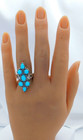 Carolyn Pollack Sterling Silver Elongated Turquoise Ring Size 7