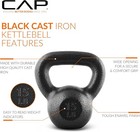 Black Cast Iron Kettlebell Single Kettlebell Weight  10 15 20 25 40 50 60 70 Lbs