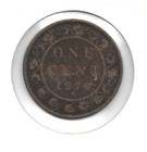 Canada - 1 Cent  1876  Km  7  Bronze Coin