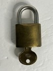Vintage Wb Wilson Bohannan Brass Padlock Lock With  1 Key