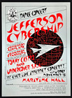 Signed Jefferson Cybership Concert Poster By Tommy C 1995 Fd id-2 Maritime Hall