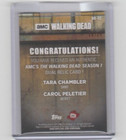 Walking Dead Season 7 Dual Relic Card Carol Peletier tara Chambler   25  