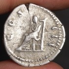 Emperor Hadrian Denarius 124ad Ancient Roman Empire Silver Coin Rome Vf