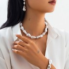 Pearl Look Necklace Bracelet And Earrings Set For Women  Pearl Look Jewelry     