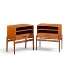 Arne Vodder For Vamo S  nderborg Mid Century Danish Teak Nightstands - Pair