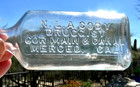 1890s Merced  California  nla Cody Druggist  Main   Canal Drug Medicine Bottle