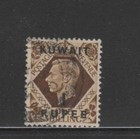 Kuwait  79  1948  1r On 1sh   King George Vi Surcharged   F-vf  Used  D