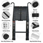 Aluminum Multi Purpose Telescopic Extension Heavy Duty Step Folding Ladder Loft