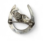 Antique Sterling By Jewelart     Silver Horse Head Horseshoe Brooch Pin
