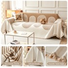 Boho Sofa Covers Reversible Chenille Sectional Couch Covers Dog Couch Protector
