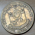 1974 Philippines 1 Piso Jose Rizal Copper-nickel-zinc