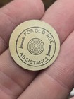 1940s Oklahoma 1 Mill Sales Tax Token For Old Age Assistance Cardboard Coin