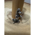 Vintage Gerry s Poodle Brooch Silver Tone Textured Dog Pin Signed Figural 1960s