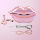 Advanced Home Telephone  Wired Novelty Cute Sexy Lip Phone  Electroplated Pink
