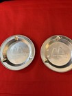 Mcdonalds Restaurant Vtg  New Aluminum Ashtrays Two  3 5    Silver Color