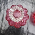 Set Of Two Vintage Fenton Cranberry Art Glass Melon Ruffled Vases