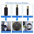 Ultimate Drain Cleaning Kit 3 Rubber Bladders For 1-6 Inch Pipes - No Chemicals