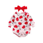 Newborn Infant Baby Girls Romper Jumpsuit Bodysuit Headband Clothes Outfits