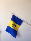 Guyana   Barbados Handheld Country Flags On Wooden Sticks - Set Of 2