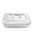 Stainless Steel Instrument Tray With Lid   Handle  9 5x6 3x2 In Organizer 201 Ss