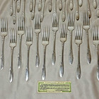 Vintage Community Plate Lady Hamilton Silverplate Art Deco Flatware Set 32  Pc
