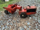 Vintage Nylint Tournarocker Orange Pressed Steel Toy Truck R g  Letourneau 1950s
